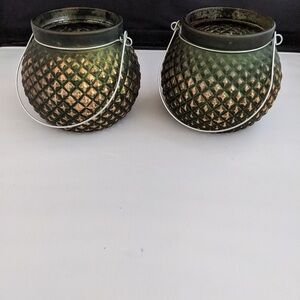 Candle in Green and Copper lantern (2)